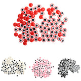 Maxbell 100 Pieces Safety Round Eyes with Sequins for Bear Doll DIY Making Red