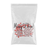 Maxbell 100 Pieces Safety Round Eyes with Sequins for Bear Doll DIY Making Red