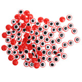 Maxbell 100 Pieces Safety Round Eyes with Sequins for Bear Doll DIY Making Red