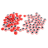 Maxbell 100 Pieces Safety Round Eyes with Sequins for Bear Doll DIY Making Red