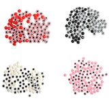 Maxbell 100 Pieces Safety Round Eyes with Sequins for Bear Doll DIY Making Red
