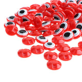 Maxbell 100 Pieces Safety Round Eyes with Sequins for Bear Doll DIY Making Red