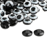 Maxbell 100 Pieces Safety Round Eyes with Sequins for Bear Doll DIY Making Black
