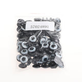 Maxbell 100 Pieces Safety Round Eyes with Sequins for Bear Doll DIY Making Black