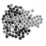 Maxbell 100 Pieces Safety Round Eyes with Sequins for Bear Doll DIY Making Black