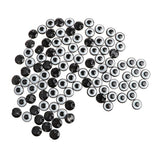 Maxbell 100 Pieces Safety Round Eyes with Sequins for Bear Doll DIY Making Black