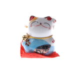 Maxbell 5pcs Waving Hand Fortune Cat Animal Statue Figure Toy Home Decoration #C
