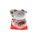 Maxbell 5pcs Waving Hand Fortune Cat Animal Statue Figure Toy Home Decoration #C