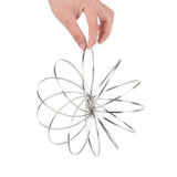 Maxbell 3D Spinner Dynamic Arm Motion Flow Rings Magic Toy Funny Silver