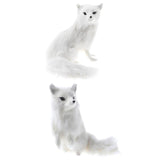 Maxbell Vivid Simulation Plush Animal Model Figures Home Decoration Kids Toy Birthday Gift - White  Left