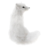 Maxbell Vivid Simulation Plush Animal Model Figures Home Decoration Kids Toy Birthday Gift - White  Left