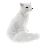 Maxbell Vivid Simulation Plush Animal Model Figures Home Decoration Kids Toy Birthday Gift - White  Left