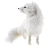 Maxbell Vivid Simulation Plush Animal Model Figures Home Decoration Kids Toy Birthday Gift - White  Left