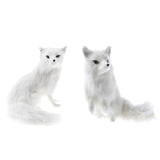 Maxbell Vivid Simulation Plush Animal Model Figures Home Decoration Kids Toy Birthday Gift - White  Left