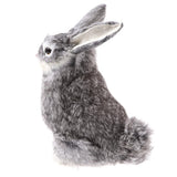 Maxbell Realistic Animal Figure Simulation Crouch Rabbit Toy Kid's Birthday Gift Gray