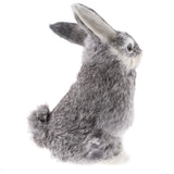 Maxbell Realistic Animal Figure Simulation Crouch Rabbit Toy Kid's Birthday Gift Gray