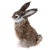 Maxbell Realistic Animal Figure Simulation Crouch Rabbit Toy Kid's Birthday Gift Brown