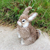 Maxbell Realistic Animal Figure Simulation Crouch Rabbit Toy Kid's Birthday Gift Brown