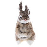 Maxbell Realistic Animal Figure Simulation Crouch Rabbit Toy Kid's Birthday Gift Brown