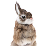 Maxbell Realistic Animal Figure Simulation Crouch Rabbit Toy Kid's Birthday Gift Brown