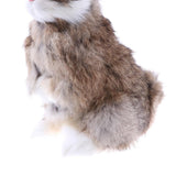 Maxbell Realistic Animal Figure Simulation Crouch Rabbit Toy Kid's Birthday Gift Brown