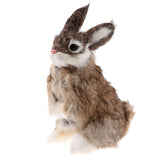 Maxbell Realistic Animal Figure Simulation Crouch Rabbit Toy Kid's Birthday Gift Brown