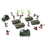 Maxbell 307 Piece Plastic Soldier 4cm Army Figures Playset Army Sand Scene Model Toy