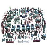 Maxbell 307 Piece Plastic Soldier 4cm Army Figures Playset Army Sand Scene Model Toy