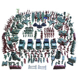 Maxbell 307 Piece Plastic Soldier 4cm Army Figures Playset Army Sand Scene Model Toy