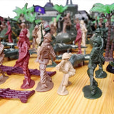 Maxbell 146 Piece Plastic Soldier 5cm Army Figures Playset for Army Sand Scene Model