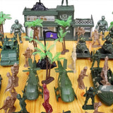 Maxbell 146 Piece Plastic Soldier 5cm Army Figures Playset for Army Sand Scene Model