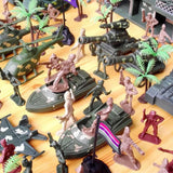 Maxbell 146 Piece Plastic Soldier 5cm Army Figures Playset for Army Sand Scene Model
