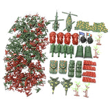 Maxbell 270 Piece Plastic Soldier 4cm Army Figures Playset Army Sand Scene Model Toy