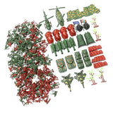 Maxbell 270 Piece Plastic Soldier 4cm Army Figures Playset Army Sand Scene Model Toy