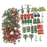 Maxbell 270 Piece Plastic Soldier 4cm Army Figures Playset Army Sand Scene Model Toy