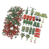 Maxbell 270 Piece Plastic Soldier 4cm Army Figures Playset Army Sand Scene Model Toy