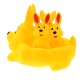 Maxbell 4 Pieces Cute Rubber Squeaky Rabbit Family Kids Baby Toddler Bathing Toy