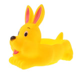 Maxbell 4 Pieces Cute Rubber Squeaky Rabbit Family Kids Baby Toddler Bathing Toy