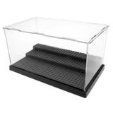 Maxbell Large Plastic Blocks Storage Box Anime Figures Cars Display Stand Black