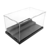 Maxbell Large Plastic Blocks Storage Box Anime Figures Cars Display Stand Black