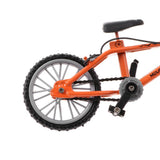 Maxbell 1:24 Mini Alloy Finger Bike Bicycle Diecast Model Desk Gadget Toy Orange