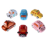 Maxbell 6Pcs 1:64 Mini Alloy Car Model Toy Set Kids Gift Cartoon Car Series (6 Pcs)