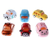 Maxbell 6Pcs 1:64 Mini Alloy Car Model Toy Set Kids Gift Cartoon Car Series (6 Pcs)