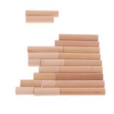 Maxbell 21 Pieces  Sticks Blocks Wooden Kong Ming Lock Brain Teaser Intelligence Toy