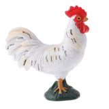 Maxbell Simulation Animal Model Figure Toys Figurine Home Decor White Rooster Cock