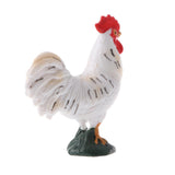 Maxbell Simulation Animal Model Figure Toys Figurine Home Decor White Rooster Cock