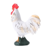 Maxbell Simulation Animal Model Figure Toys Figurine Home Decor White Rooster Cock