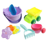 Maxbell 10 Pieces Kids Beach Sand Toy Set Sandbox Castle Mold Children's Gift - Pink