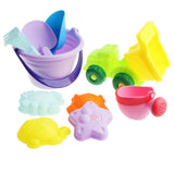 Maxbell 10 Pieces Kids Beach Sand Toy Set Sandbox Castle Mold Children's Gift - Pink
