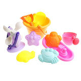 Maxbell 10 Pieces Kids Beach Sand Toy Set Sandbox Castle Molds Children's Gift